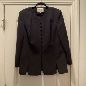 Executive Collection Lined Unique Blazer with Front Slits ( Size: 16W)